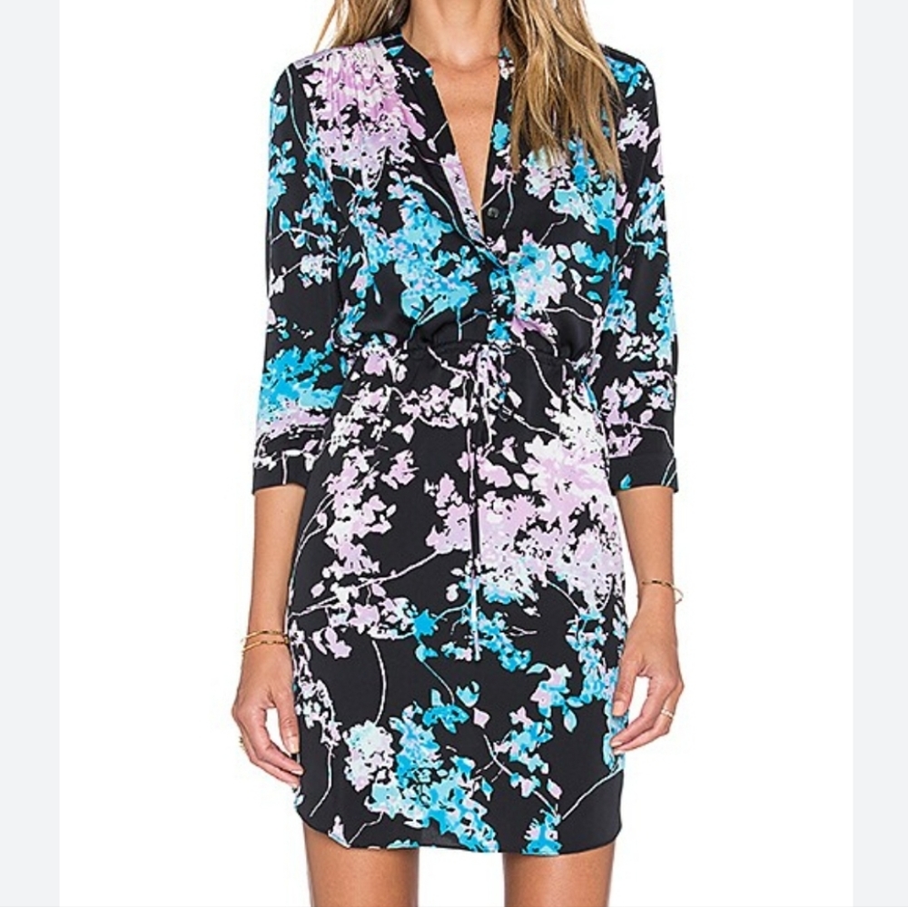 DVF out of print Freya floral silk dress